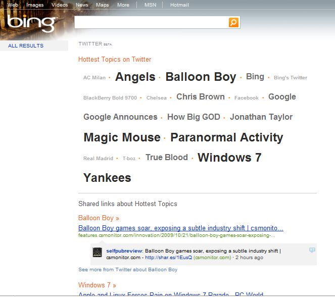 Twitter to be part of Bing and Google searches - the Marketing stuff